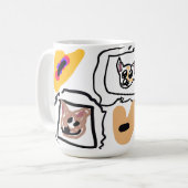 チワワ ハート コーヒーマグカップ (正面左)