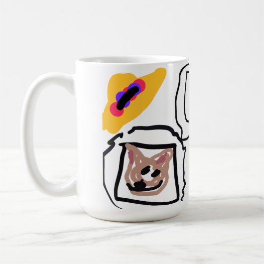 チワワ ハート コーヒーマグカップ (左)