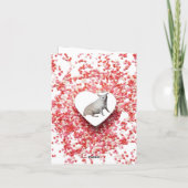 チワワ バレンタインデー 折りたたみ ホリデー カード (裏面)