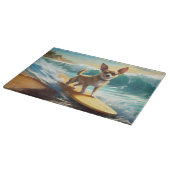 チワワ ビーチ サーフィン 絵画 カッティングボード (角)