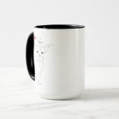 チワワ ペット 名前入り ラインアート マグカップ (正面左)