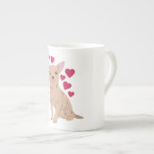 チワワ ボーンチャイナマグカップ (正面右)