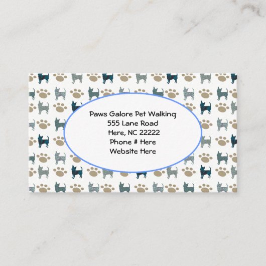 チワワ&ポー名刺 名刺 (正面)