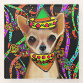 チワワ  メキシコ   ガラスコースター (正面)