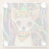 チワワ  メキシコ   ガラスコースター (裏面)