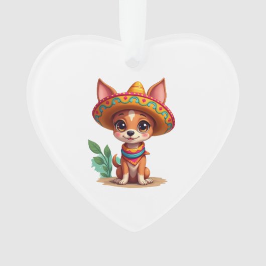 チワワ メキシコ シンコデマヨ 笑犬 (3) オーナメント (正面)