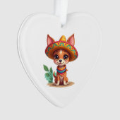 チワワ メキシコ シンコデマヨ 笑犬 (3) オーナメント (正面)