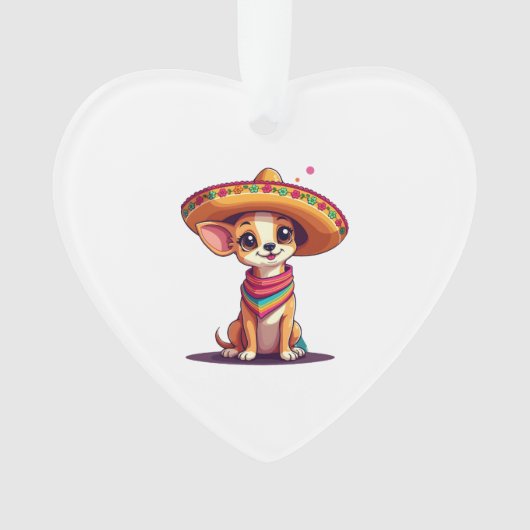 チワワ メキシコ シンコデマヨ 笑犬 (4) オーナメント (正面)