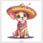 チワワ メキシコ シンコデマヨ 笑犬 (4) シール (シート)