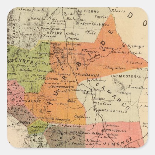 チワワ（メキシコ） スクエアシール (正面)