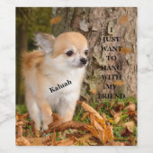 チワワ ワインラベル (シングルラベル)