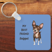 チワワ 名前と住所 オーダーメイド キーホルダー (正面)