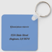 チワワ 名前と住所 オーダーメイド キーホルダー (裏面)