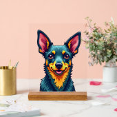 チワワ 抽象画 カラー かわいい犬 (2) アクリルサイン (ウェディング)