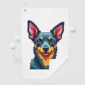 チワワ 抽象画 カラー かわいい犬（2） ゴルフタオル (インサイチュ)