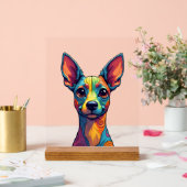 チワワ 抽象画 カラー かわいい犬 (5) アクリルサイン (ウェディング)