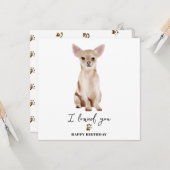 チワワ 犬の母 パピー ペット 誕生日 カード (正面/裏面インサイチュ)
