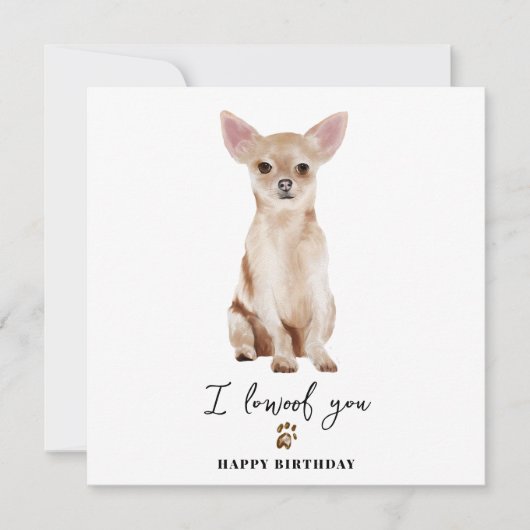 チワワ 犬の母 パピー ペット 誕生日 カード (正面)