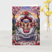 チワワ 犬 バレンタインデー カード (黄色い花)