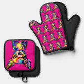 チワワ 鍋つかみ&鍋敷きセット (正面/裏面)