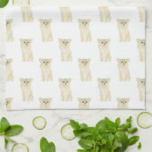 チワワ（長髪、子鹿） キッチンタオル (折り畳み)