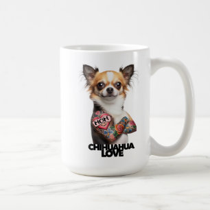 チワワ LOVE タトゥー アーティスト ママ タトゥー ペット 犬 コーヒーマグカップ