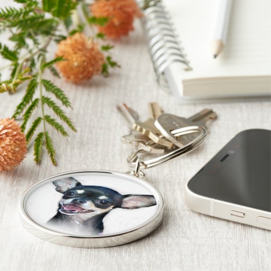 チワワKeychain キーホルダー (側面)