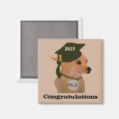 チワワPh.D卒業磁石 マグネット (正面/裏面)