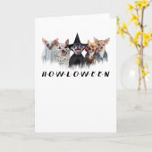 チワワtシャツチワワカスタムハロウィン カード (黄色い花)