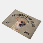 チワ怒ワドッグパーソナライズされた恋人Doormat ドアマット (アングル)