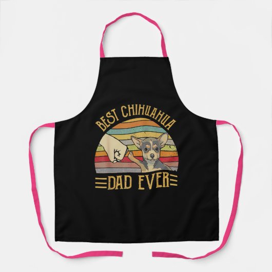 チワ最高のワパパエバーレトロヴィンテージサンセット エプロン (正面)