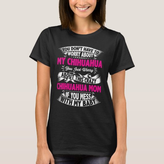 チワ熱狂するホアママおもしろい引用文 Tシャツ (正面)