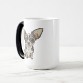 チワ誇りを持ったホアママ |おもしろい犬 モーフィングマグカップ (正面左)