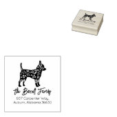 チワ飾ワファファミリー差出人住所 ラバースタンプ (押印)