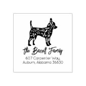 チワ飾ワファファミリー差出人住所 ラバースタンプ (インプリント)