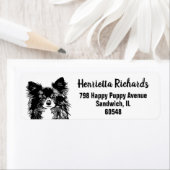 チワ魅力的ワ差出人住所ラベル ラベル (インサイチュ)