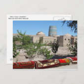 チワ,ヒヴァ・ブリック・ツム・カルタ – マイナー – ミナレット ポストカード (正面/裏面)