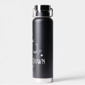 チンアップヒール下り女性のカーボーイ馬好き乗り ウォーターボトル (背面)