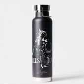 チンアップヒール下り女性のカーボーイ馬好き乗り ウォーターボトル (左面)