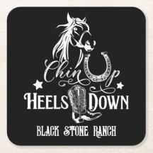 チンアップヒール下り女性のカーボーイ馬好き乗り