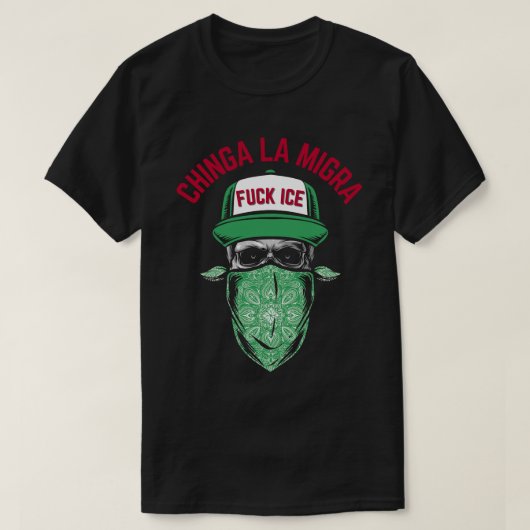 チンガ・ラ・ミグラ・スカル Tシャツ (デザイン正面)