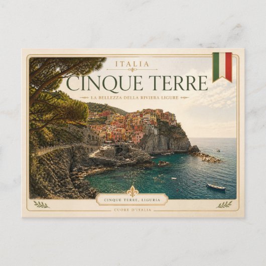 チンクエ・テッレ、リグーリア - イタリア ポストカード (正面)