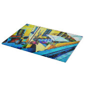 チンケなテレ・バルコニーからの朝の景色 カッティングボード (角)