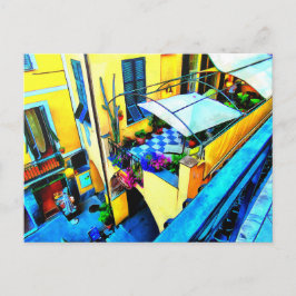 チンケなテレ・バルコニーからの朝の景色 ポストカード