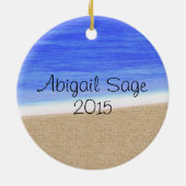 チンコテパーソナライズされたーハアイランドポニーズホース セラミックオーナメント (裏面)