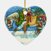 チンコテーハアイランドポニークリスマスホース子馬 セラミックオーナメント (裏面)