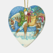 チンコテーハアイランドポニークリスマスホース子馬 セラミックオーナメント (左)