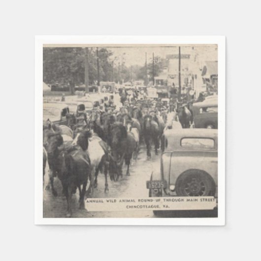 チンコテーハポニーヴィンテージ1941はがき スタンダードカクテルナプキン (正面)