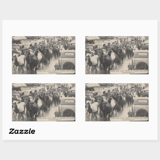 チンコテーハポニーヴィンテージ1941はがき 長方形シール (シート)