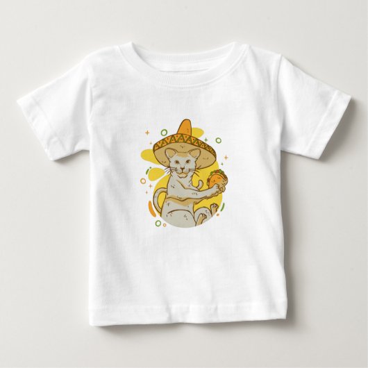 チンコデマヨキャット ベビーTシャツ (正面)